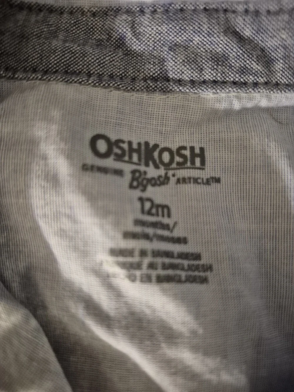 OshKosh B'Gosh Polo-Style Bodysuit Bundle 12 Months